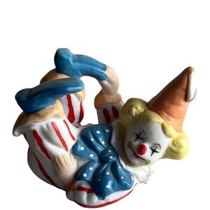 Vintage 1989 Lefton Porcelain Clown Figurine Collectible Decor #07320